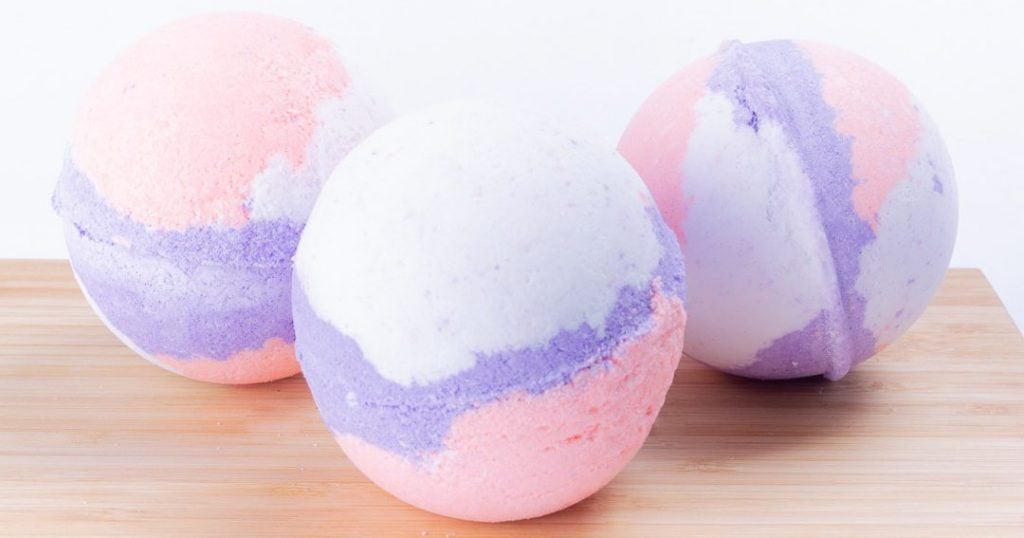 lavender peach bath bombs | Mike's Extraordinary Soaps