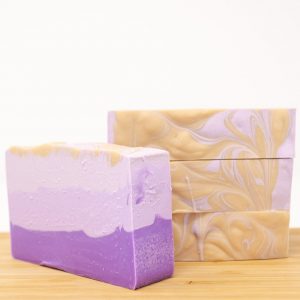4 layered lavender natural handmade soap from Mike's Soaps