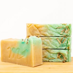 4 green tea and lemongrass handmade soap bar