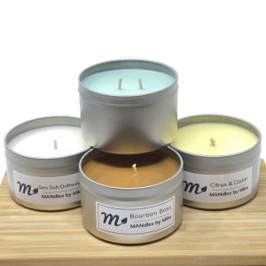 4 Hand poured candles from Mike's Soaps